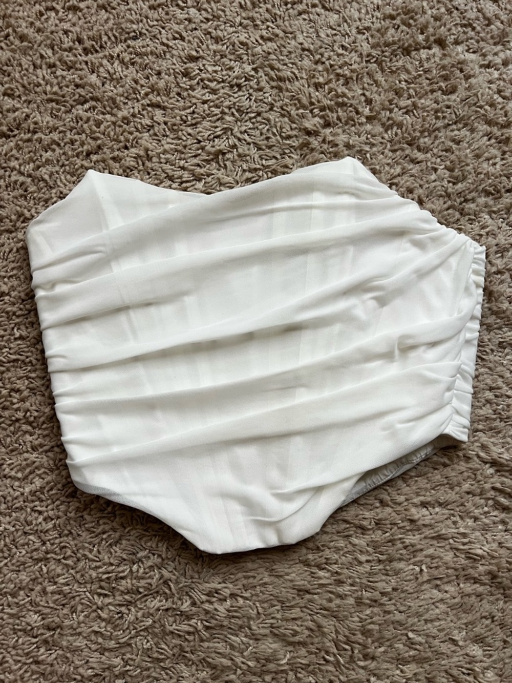 White Ruched corset Top